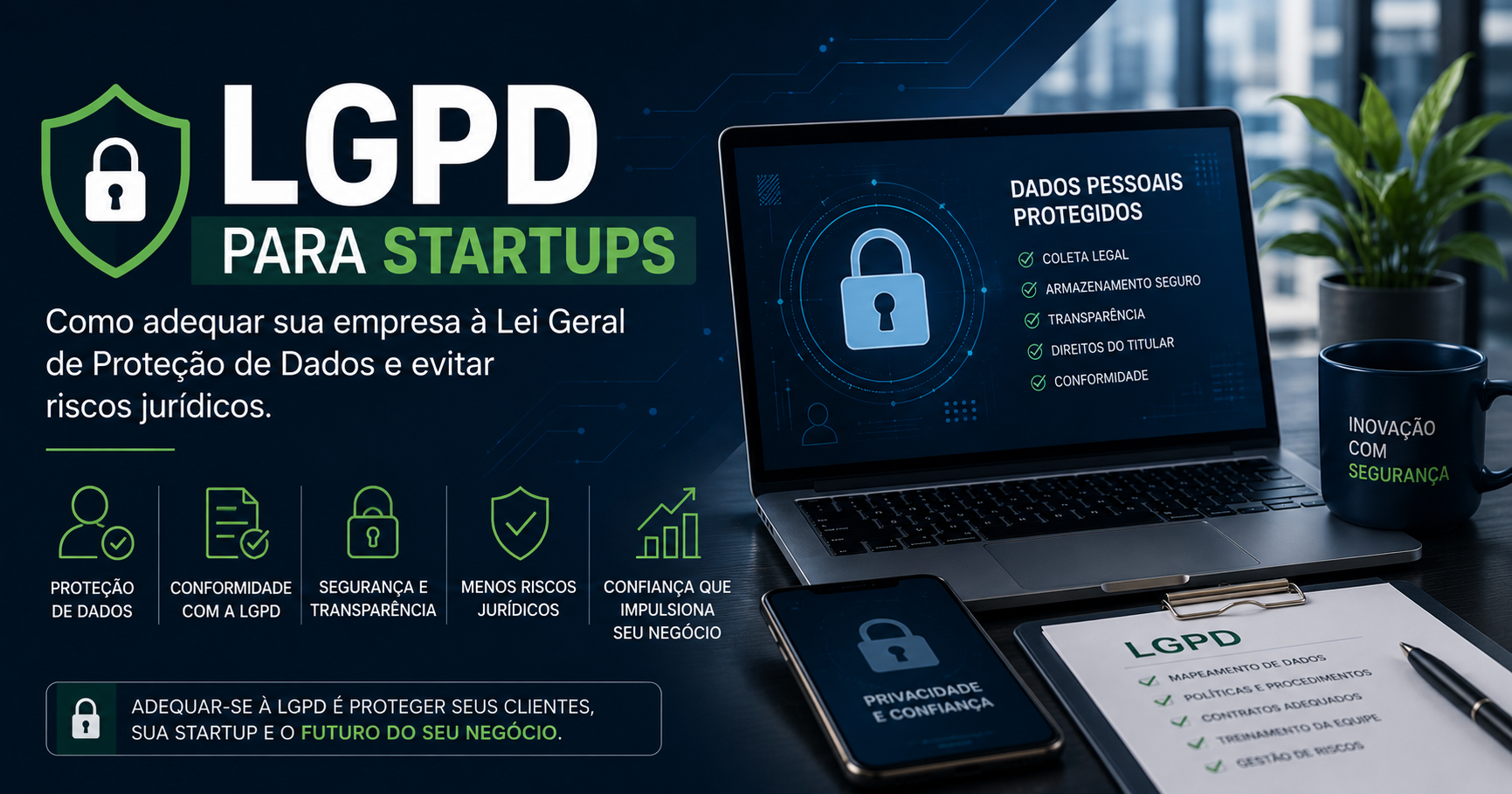 LGPD para Startups: Como Adequar sua Empresa à Lei Geral de Proteção de Dados e Evitar Riscos Jurídicos