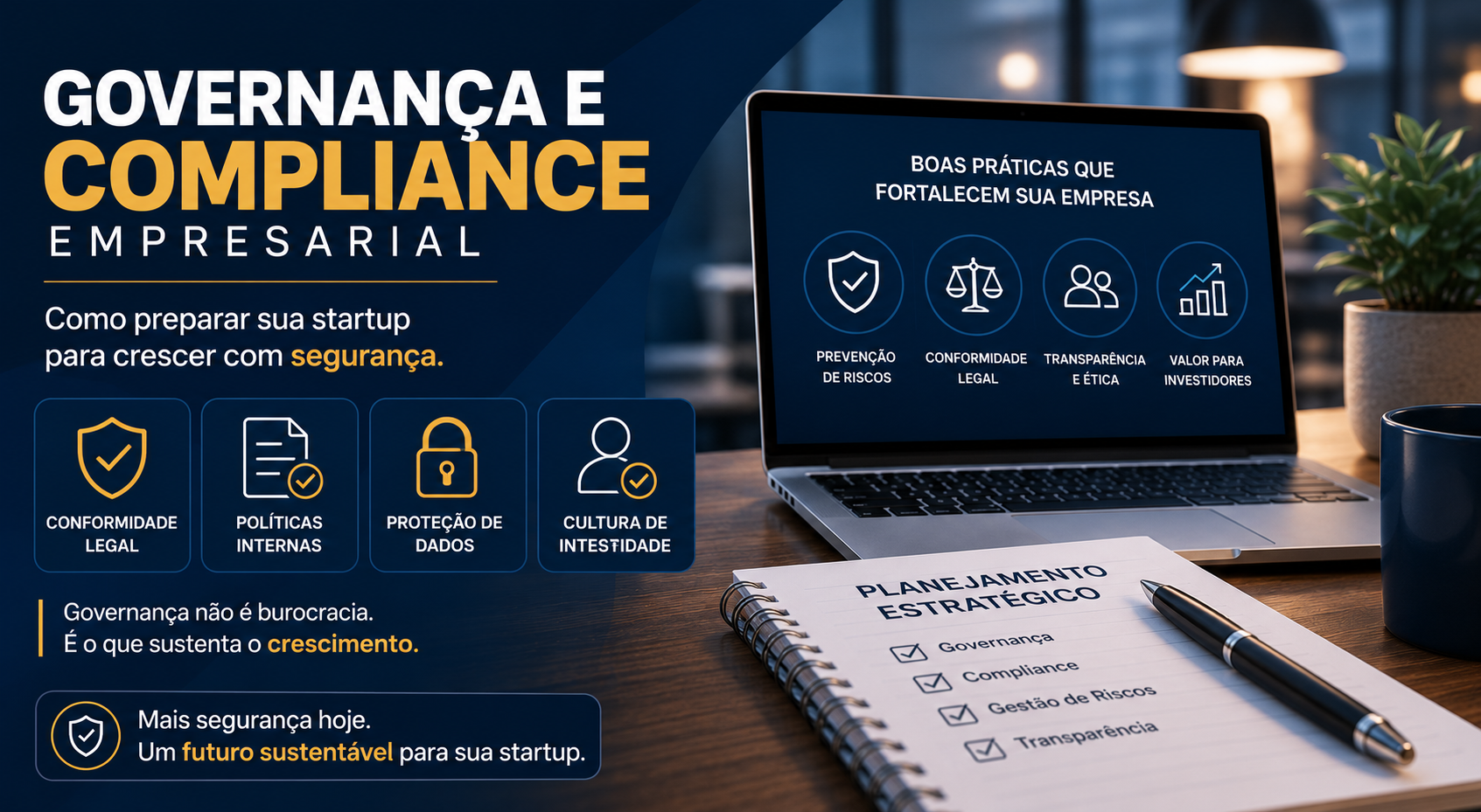 Governança e Compliance Empresarial: Como Preparar sua Startup para Crescer com Segurança Jurídica