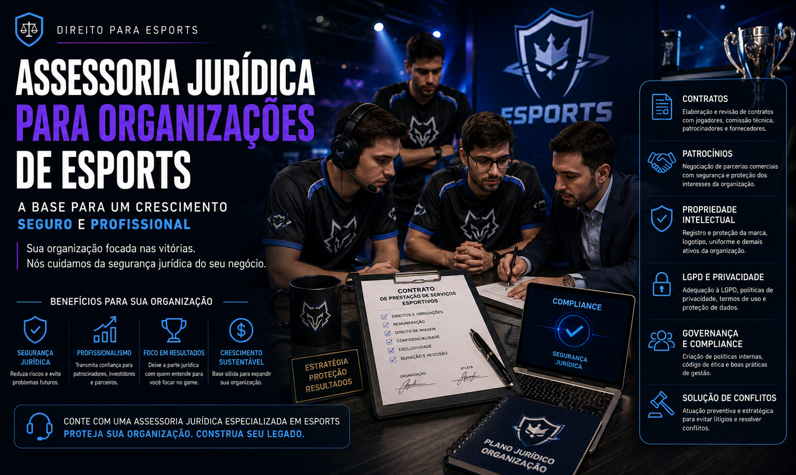 Assessoria Jurídica para Organizações de eSports: A Base para um Crescimento Seguro e Profissional